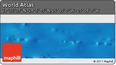 Shaded Relief Panoramic Map of the Area around 27° 48' 57" N, 26° 16' 29" W