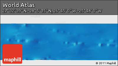 Shaded Relief Panoramic Map of the Area around 27° 48' 57" N, 26° 16' 29" W
