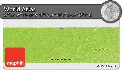 Physical Panoramic Map of the Area around 27° 48' 57" N, 27° 16' 29" E