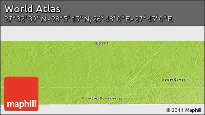 Physical Panoramic Map of the Area around 27° 48' 57" N, 27° 16' 29" E
