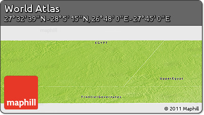 Physical Panoramic Map of the Area around 27° 48' 57" N, 27° 16' 29" E