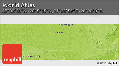 Physical Panoramic Map of the Area around 27° 48' 57" N, 28° 7' 30" E