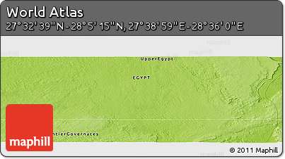 Physical Panoramic Map of the Area around 27° 48' 57" N, 28° 7' 30" E