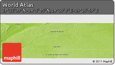 Physical Panoramic Map of the Area around 27° 48' 57" N, 28° 58' 30" E