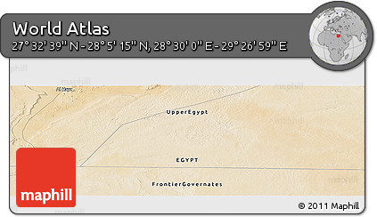 Satellite Panoramic Map of the Area around 27° 48' 57" N, 28° 58' 30" E