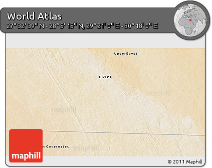 Satellite 3D Map of the Area around 27° 48' 57" N, 29° 49' 30" E