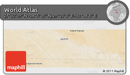 Satellite Panoramic Map of the Area around 27° 48' 57" N, 29° 49' 30" E