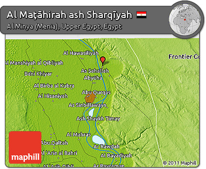Physical 3D Map of Al Maţāhirah Ash Sharqīyah