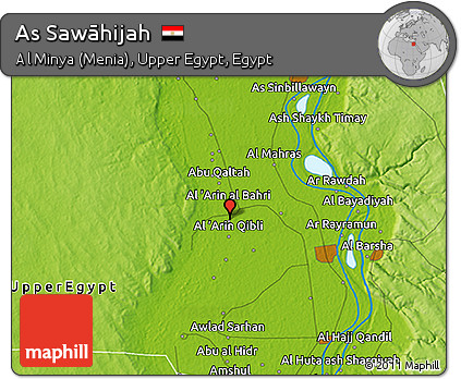 Physical 3D Map of As Sawāhijah