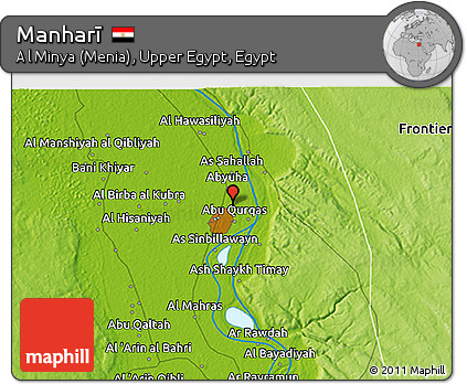 Physical 3D Map of Manharī