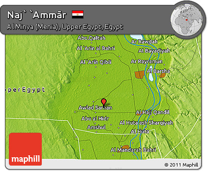 Physical 3D Map of Naj` `Ammār