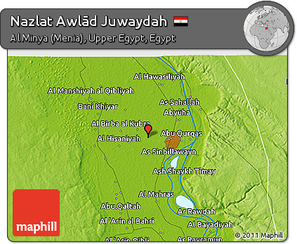 Physical 3D Map of Nazlat Awlād Juwaydah
