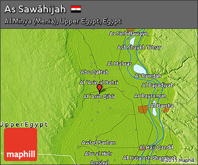 Physical 3D Map of As Sawāhijah