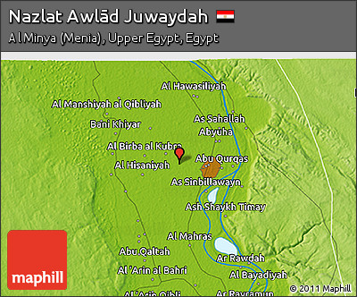 Physical 3D Map of Nazlat Awlād Juwaydah