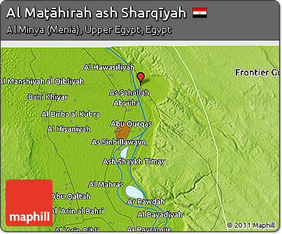 Physical 3D Map of Al Maţāhirah Ash Sharqīyah