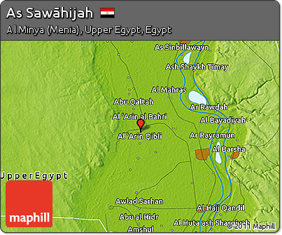 Physical 3D Map of As Sawāhijah