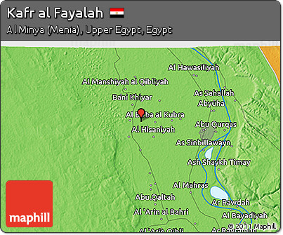 Political 3D Map of Kafr Al Fayalah