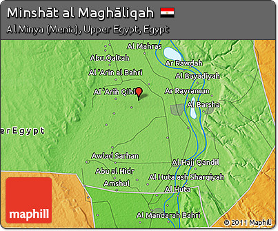 Political 3D Map of Minshāt Al Maghāliqah