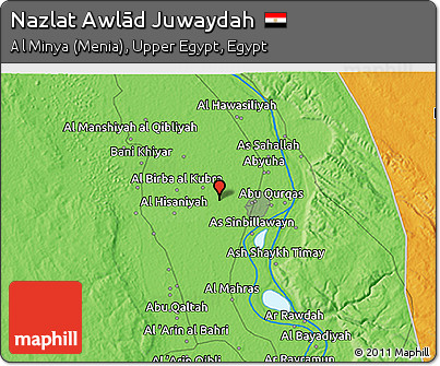 Political 3D Map of Nazlat Awlād Juwaydah