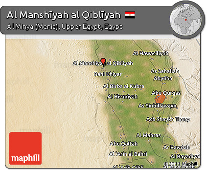 Satellite 3D Map of Al Manshīyah Al Qiblīyah