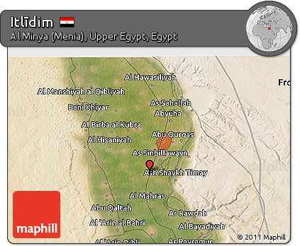 Satellite 3D Map of Itlīdim