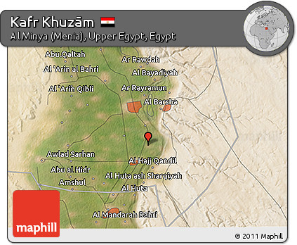 Satellite 3D Map of Kafr Khuzām