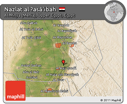 Satellite 3D Map of Nazlat Al Ḩasā'ibah
