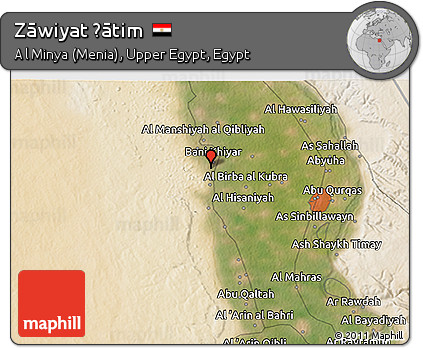 Satellite 3D Map of Zāwiyat Ḩātim