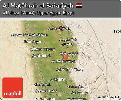 Satellite 3D Map of Al Maţāhrah Al Baḩarīyah
