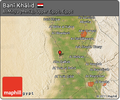 Satellite 3D Map of Banī Khālid