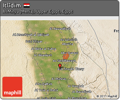 Satellite 3D Map of Itlīdim