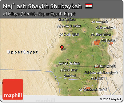 Satellite 3D Map of Naj` Ash Shaykh Shubaykah