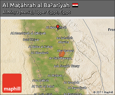 Satellite 3D Map of Al Maţāhrah Al Baḩarīyah