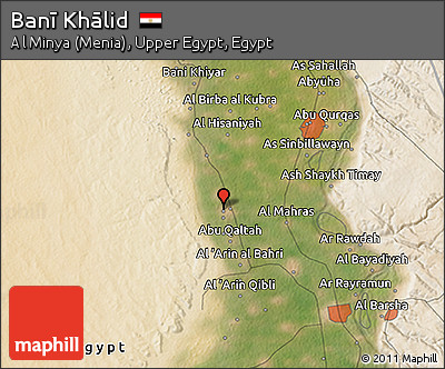 Satellite 3D Map of Banī Khālid
