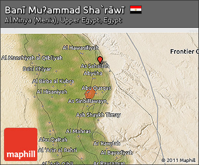 Satellite 3D Map of Banī Muḩammad Sha`rāwī