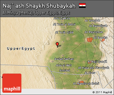 Satellite 3D Map of Naj` Ash Shaykh Shubaykah