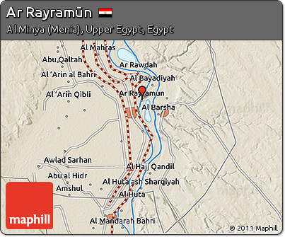 Shaded Relief 3D Map of Ar Rayramūn