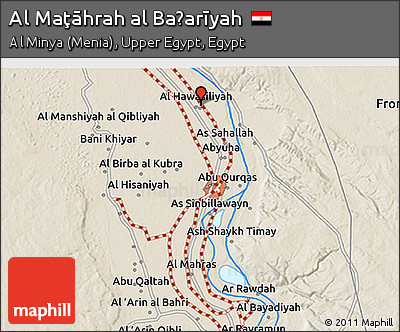 Shaded Relief 3D Map of Al Maţāhrah Al Baḩarīyah