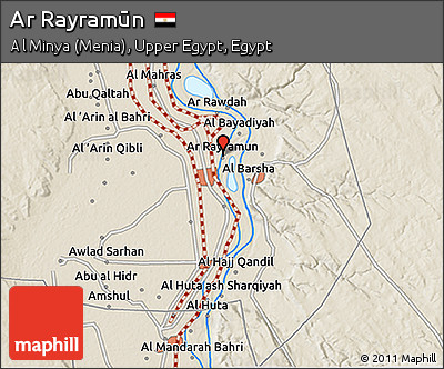 Shaded Relief 3D Map of Ar Rayramūn