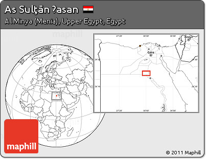 Blank Location Map of As Sulţān Ḩasan