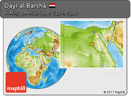Physical Location Map of Dayr Al Barshā