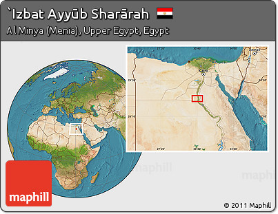 Satellite Location Map of `Izbat Ayyūb Sharārah
