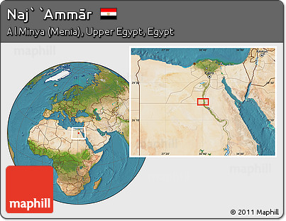 Satellite Location Map of Naj` `Ammār
