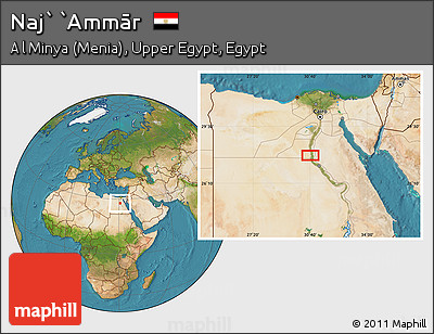 Satellite Location Map of Naj` `Ammār