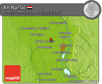 Physical Map of An Naḩḩāl