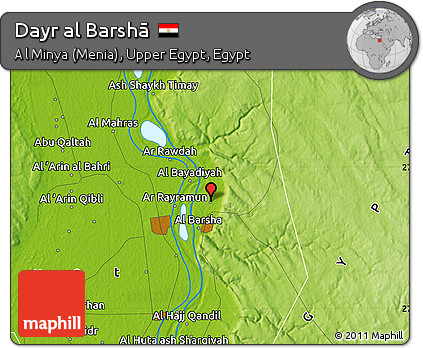Physical Map of Dayr Al Barshā