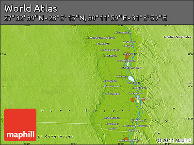 Physical Map of the Area around 27° 48' 57" N, 30° 40' 29" E