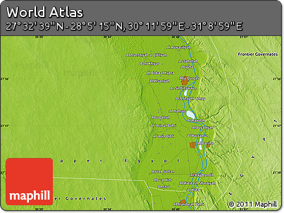 Physical Map of the Area around 27° 48' 57" N, 30° 40' 29" E