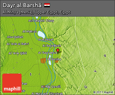 Physical Map of Dayr Al Barshā