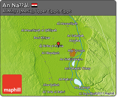 Physical Map of An Naḩḩāl